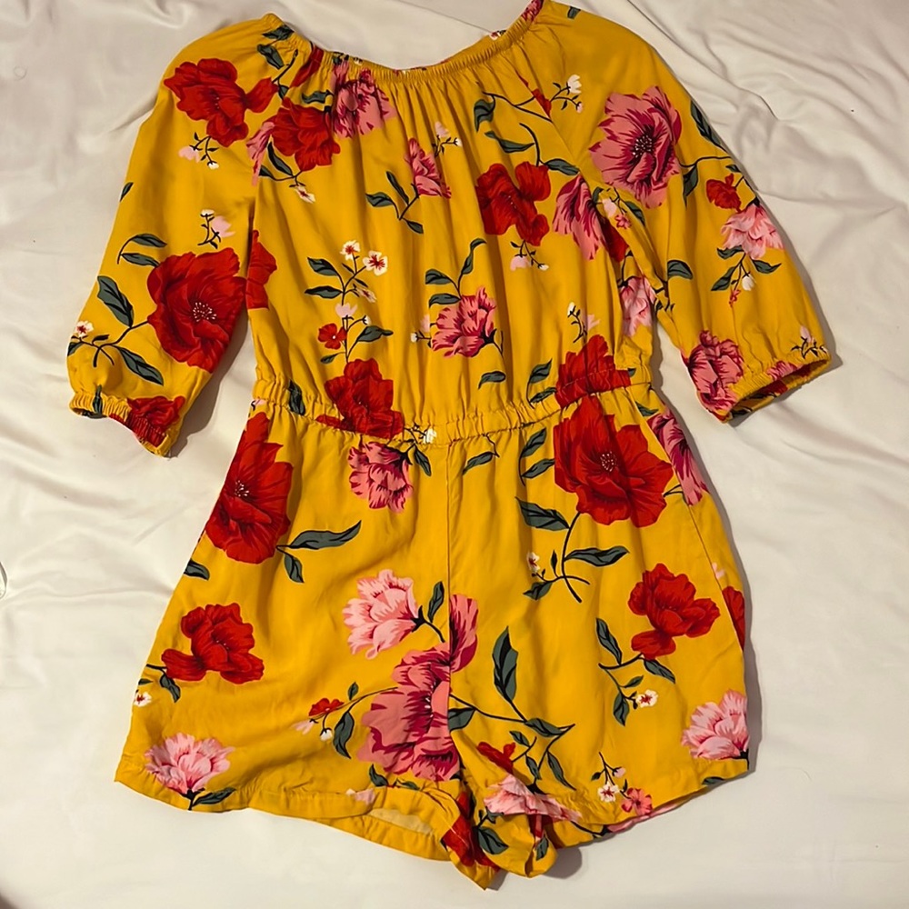 Old Navy Girls Yellow Floral Romper